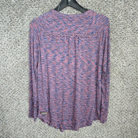 Matilda Jane Top Womens Small Purple Long Sleeve Ruffle Tee Stretch Casual - Picture 7 of 7